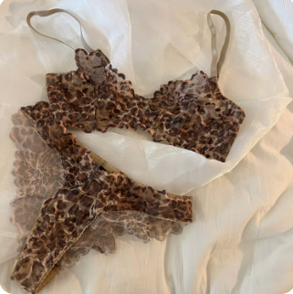 Leopar Desen Brassiere